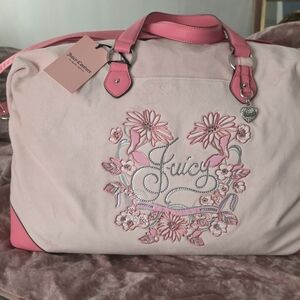 Juicy Couture Pink Embroidered Women's Bag